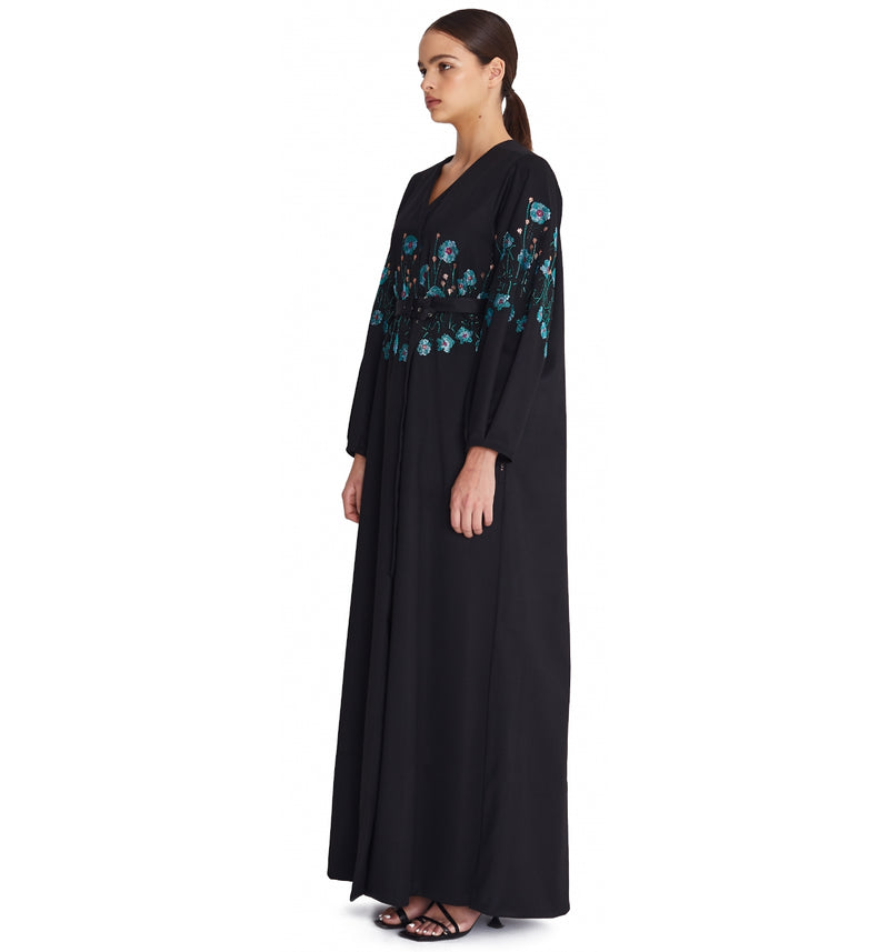 Floral Crystal Abaya